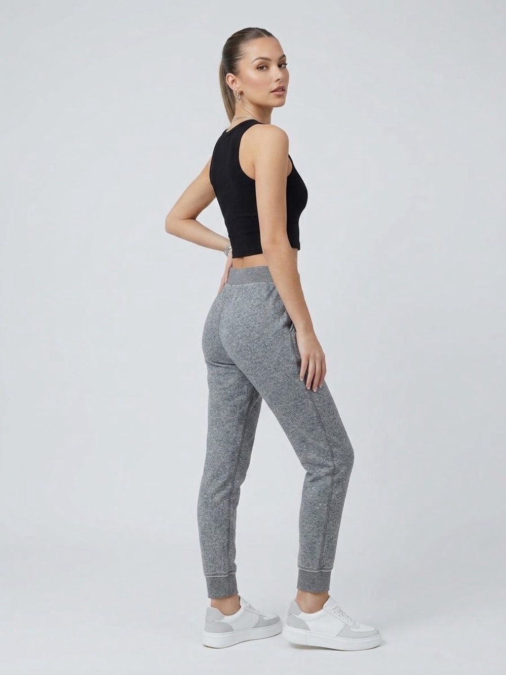 T by Alexander Wang Heather Gray Terry Fleece Sweatpants Jogger Size Small